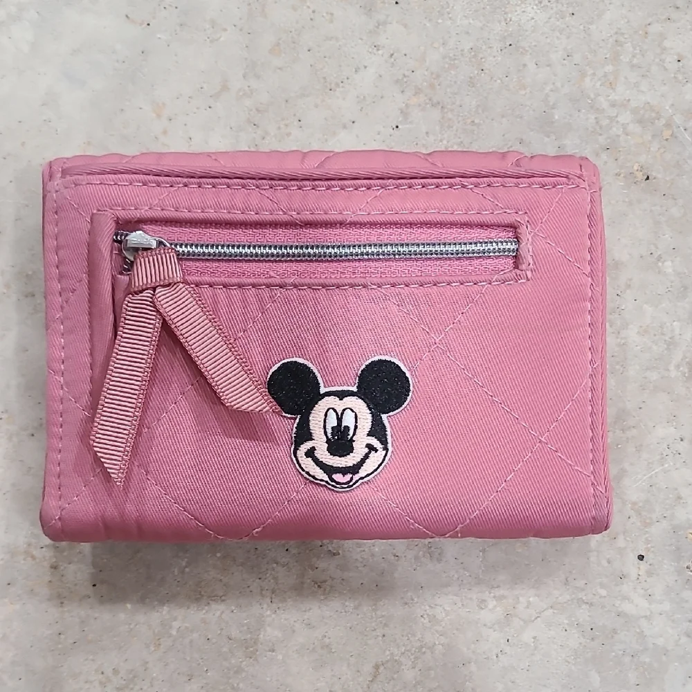 Vera Bradley Pink Quilted Wallet with Disney Characters RFID PROTECTION - Picture 2 of 14